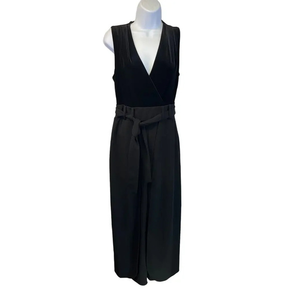 Shelby Nites Pants - Shelby Nites Womens 8 Black Jump Suite Shorts/Pants V Neck Party